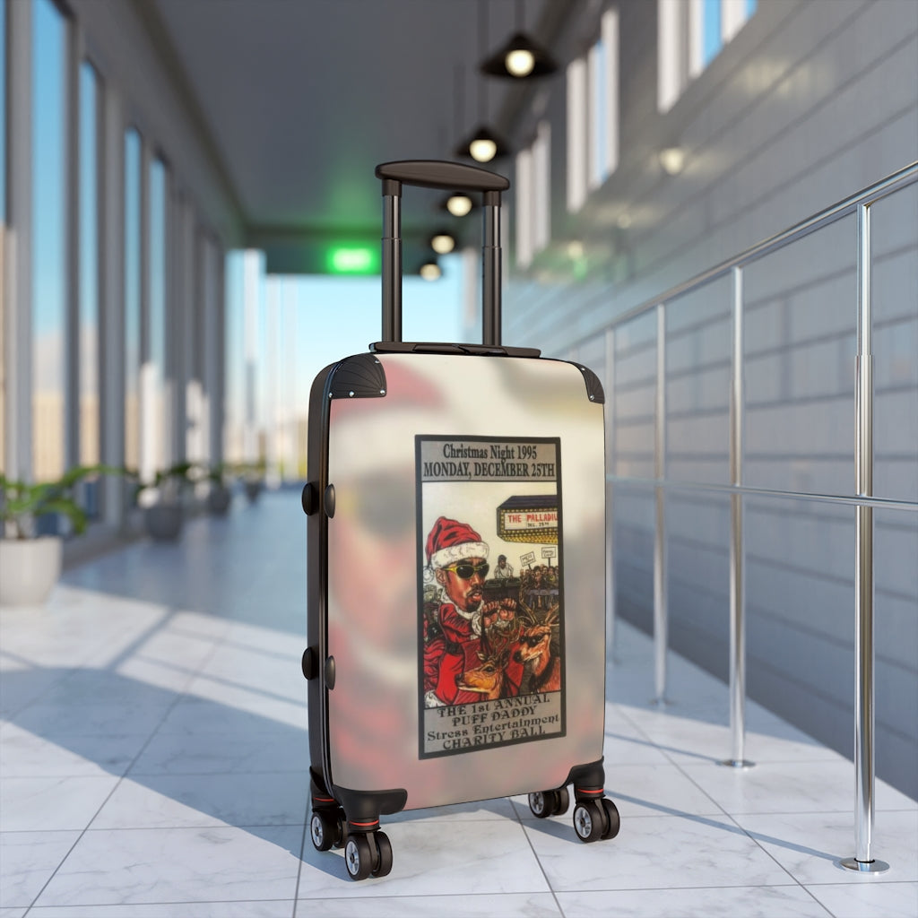 Getrott The Palladium Nightclub Puff Daddy Charity Ball Christmas Night 1995 NYC Event Flyer Cabin Suitcase Inner Pockets Extended Storage Adjustable Telescopic Handle Inner Pockets Double wheeled Polycarbonate Hard-shell Built-in Lock