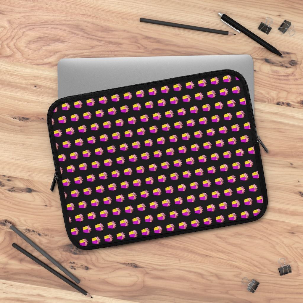 Getrott Pink Cruise Ships Pattern White Laptop Sleeve-Laptop Sleeve-Geotrott