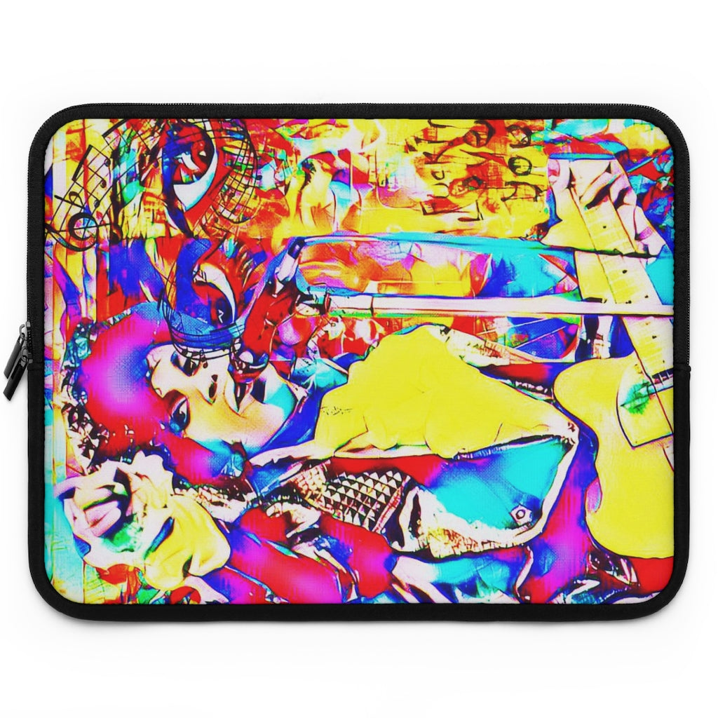 Getrott Graffiti of Prince Pattern Eddy Bogaert Laptop Sleeve-Laptop Sleeve-Geotrott