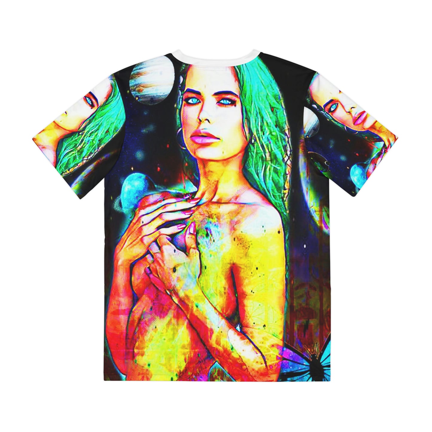 Copy Of Copy Of Copy Of Copy Of Copy Of Eddy Bogaert Graffiti Bieber Statue Of Liberty Art Men'S Polyester Tee (Aop)
