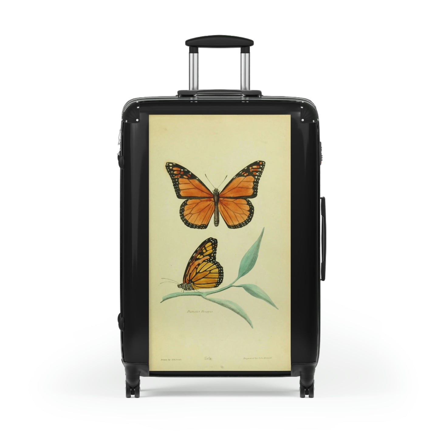 Geotrott Monarch Butterfly Danaus Plexippus Nymphalidae Animalia Lepidoptera Arthropoda Cabin Suitcase Extended Storage Adjustable Telescopic Handle Double Wheeled Polycarbonate Hard-Shell Built-In Lock