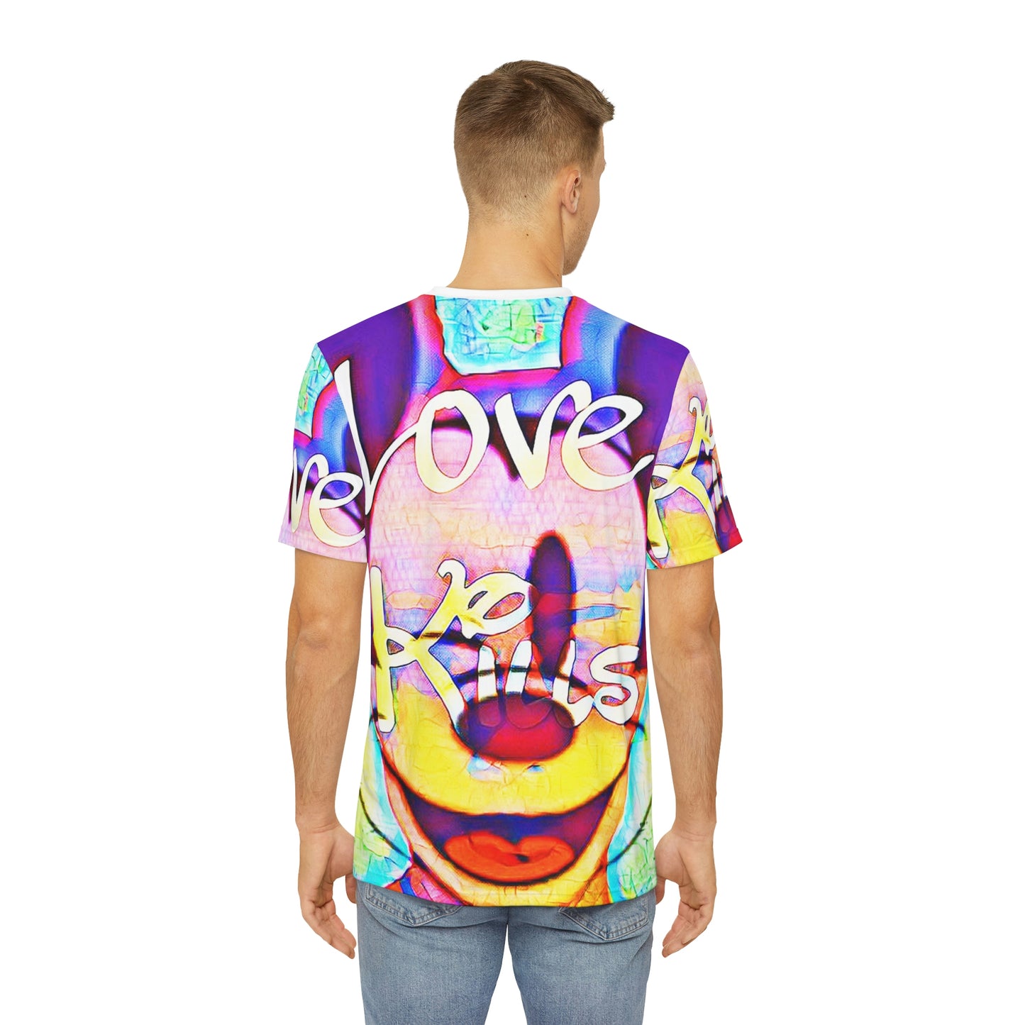 Copy Of Copy Of Copy Of Copy Of Eddy Bogaert Graffiti Bieber Statue Of Liberty Art Men'S Polyester Tee (Aop)