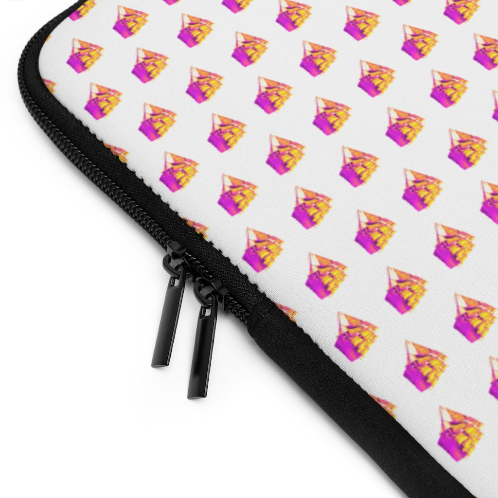 Getrott Old Sail Ships Pattern White Laptop Sleeve-Laptop Sleeve-Geotrott