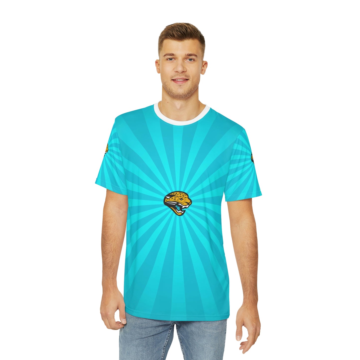 Geotrott NFL Jacksonville Jaguars Men's Polyester All Over Print Tee T-Shirt-All Over Prints-Geotrott