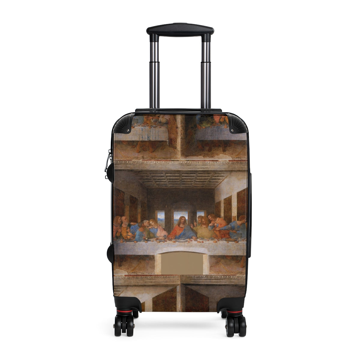 Getrott The Last Supper by Leonardo Da Vinci Black Cabin Suitcase Extended Storage Adjustable Telescopic Handle Double wheeled Polycarbonate Hard-shell Built-in Lock-Bags-Geotrott