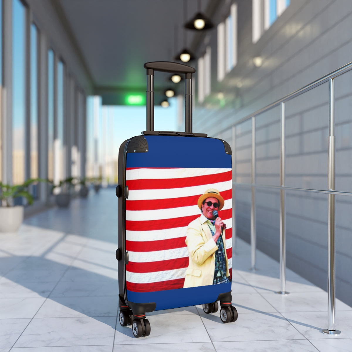 Geotrott Coney Island Beach Aquarium Luna Park Governor Black Cabin Suitcase Extended Storage Adjustable Telescopic Handle Double Wheeled Polycarbonate Hard-Shell Built-In Lock