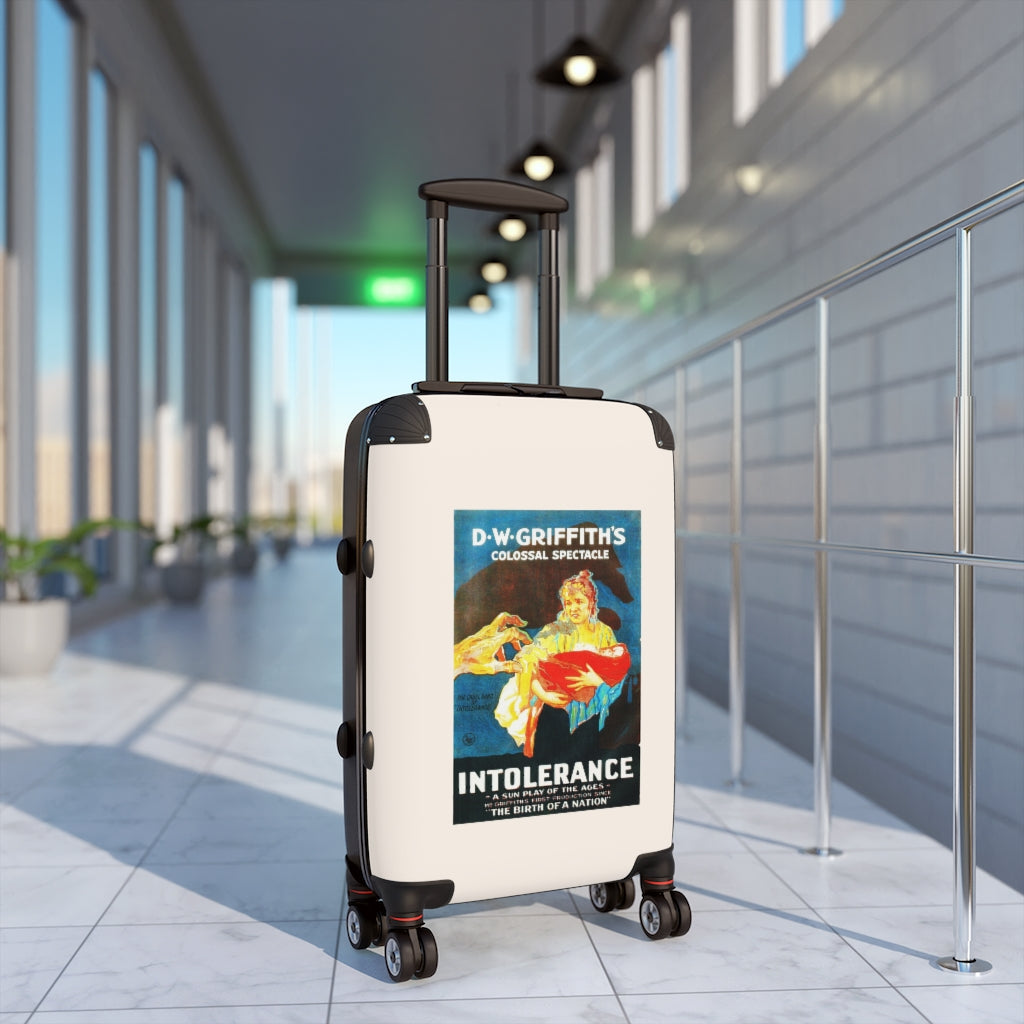 Geotrott Intolerance Movie Poster Collection Cabin Suitcase Extended Storage Adjustable Telescopic Handle Double Wheeled Polycarbonate Hard-Shell Built-In Lock