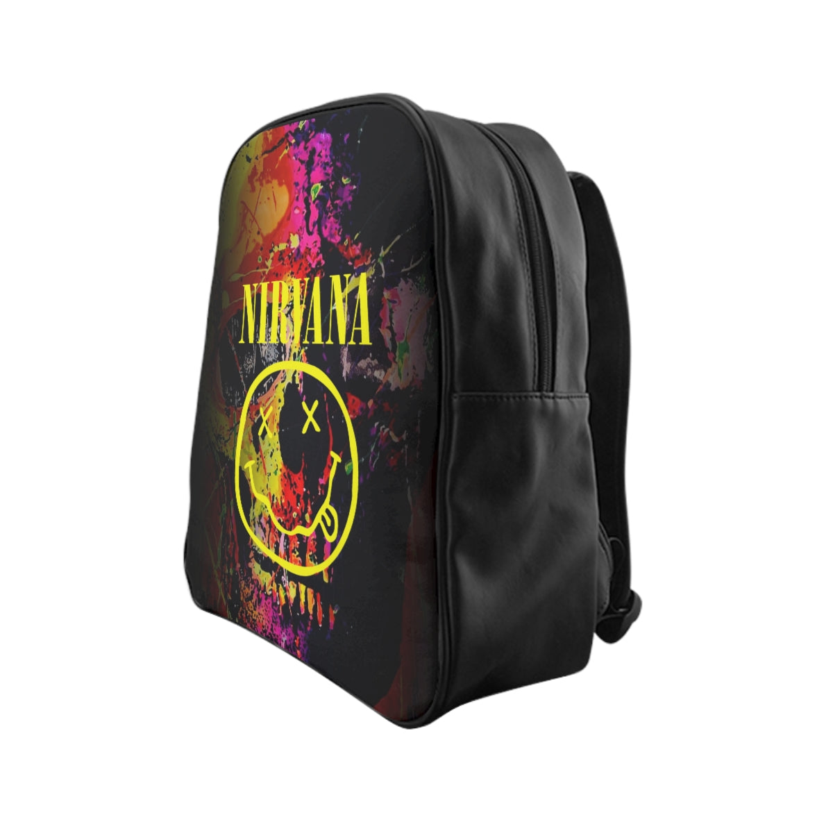 Geotrott Nirvana Graffiti Backpack Padded Syntetic Leather Carry-On Travel Check Luggage 4-Wheel Spinner Suitcase Bag Multiple Colors And Sizes