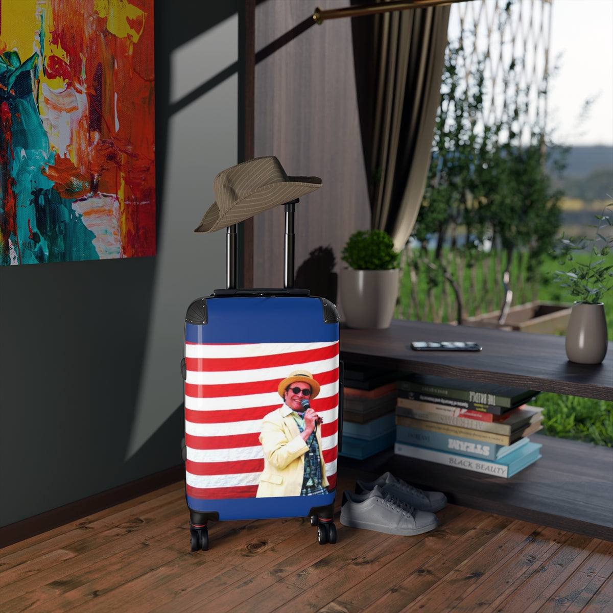 Geotrott Coney Island Beach Aquarium Luna Park Governor Black Cabin Suitcase Extended Storage Adjustable Telescopic Handle Double Wheeled Polycarbonate Hard-Shell Built-In Lock