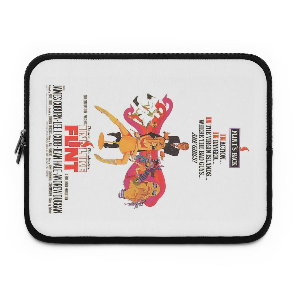 Geotrott In Like Flint Movie Poster Laptop Sleeve