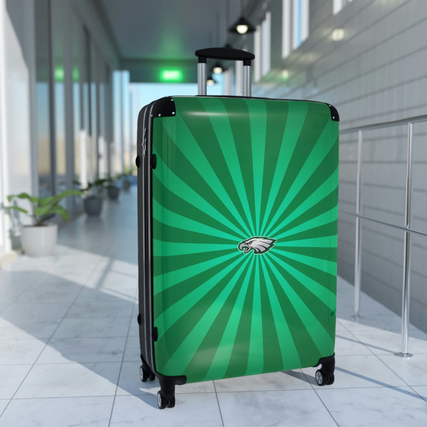 Geotrott Philadelphia Eagles National Football League Nfl Team Logo Cabin Suitcase Rolling Luggage Checking Bag