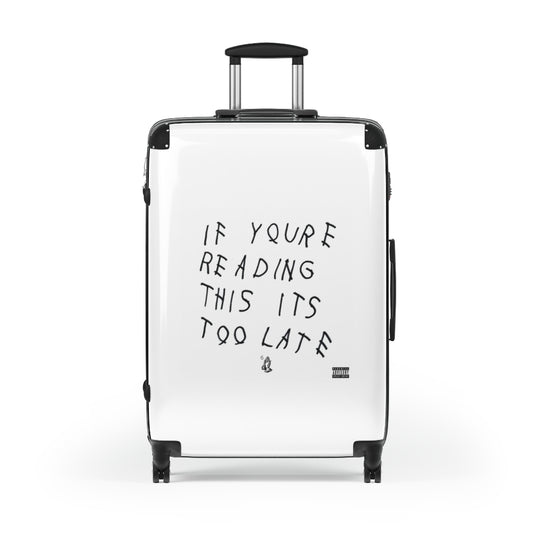 Drake If You’Re Reading This It’S Too Late 2015 White Cabin Suitcase Extended Storage Adjustable Telescopic Handle Double Wheeled Polycarbonate Hard Shell Built In Lock