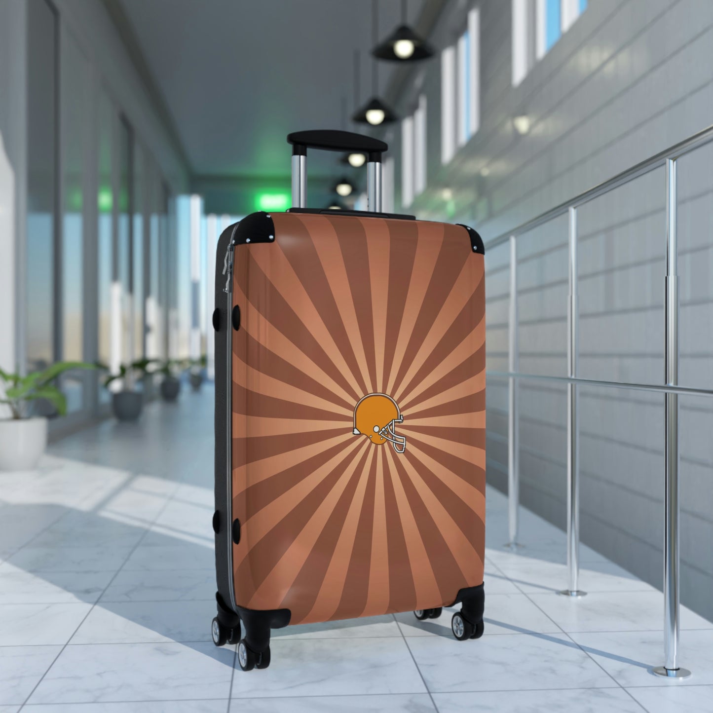 Geotrott Cleveland Browns National Football League Nfl Team Logo Cabin Suitcase Rolling Luggage Checking Bag