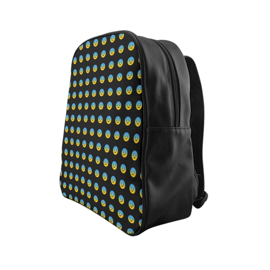 Geotrott Emojis Anxious Face With Sweat Padded Baackpack Carry-On Travel Check Luggage 4-Wheel Spinner Suitcase Bag Multiple Colors And Sizes