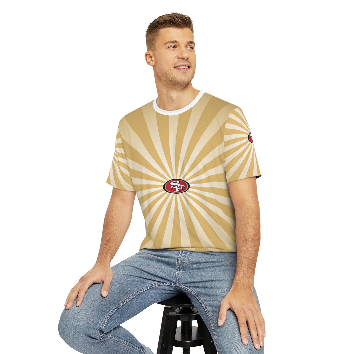 Geotrott Nfl San Francisco Men'S Polyester All Over Print Tee T-Shirt