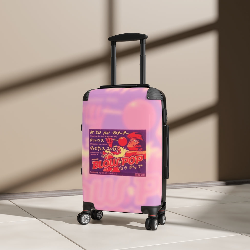 Getrott BlowPop Astors Nightclub DjHiro Master Key JustiseX Club Flyer Pink Cabin Suitcase Extended Storage Adjustable Telescopic Handle Double wheeled Polycarbonate Hard-shell Built-in Lock-Bags-Geotrott