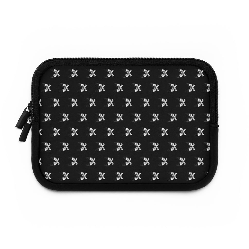 Getrott Black and White Magnum Guns Pattern Black Laptop Sleeve-Laptop Sleeve-Geotrott