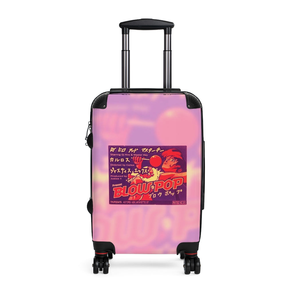 Getrott BlowPop Astors Nightclub DjHiro Master Key JustiseX Club Flyer Pink Cabin Suitcase Extended Storage Adjustable Telescopic Handle Double wheeled Polycarbonate Hard-shell Built-in Lock-Bags-Geotrott