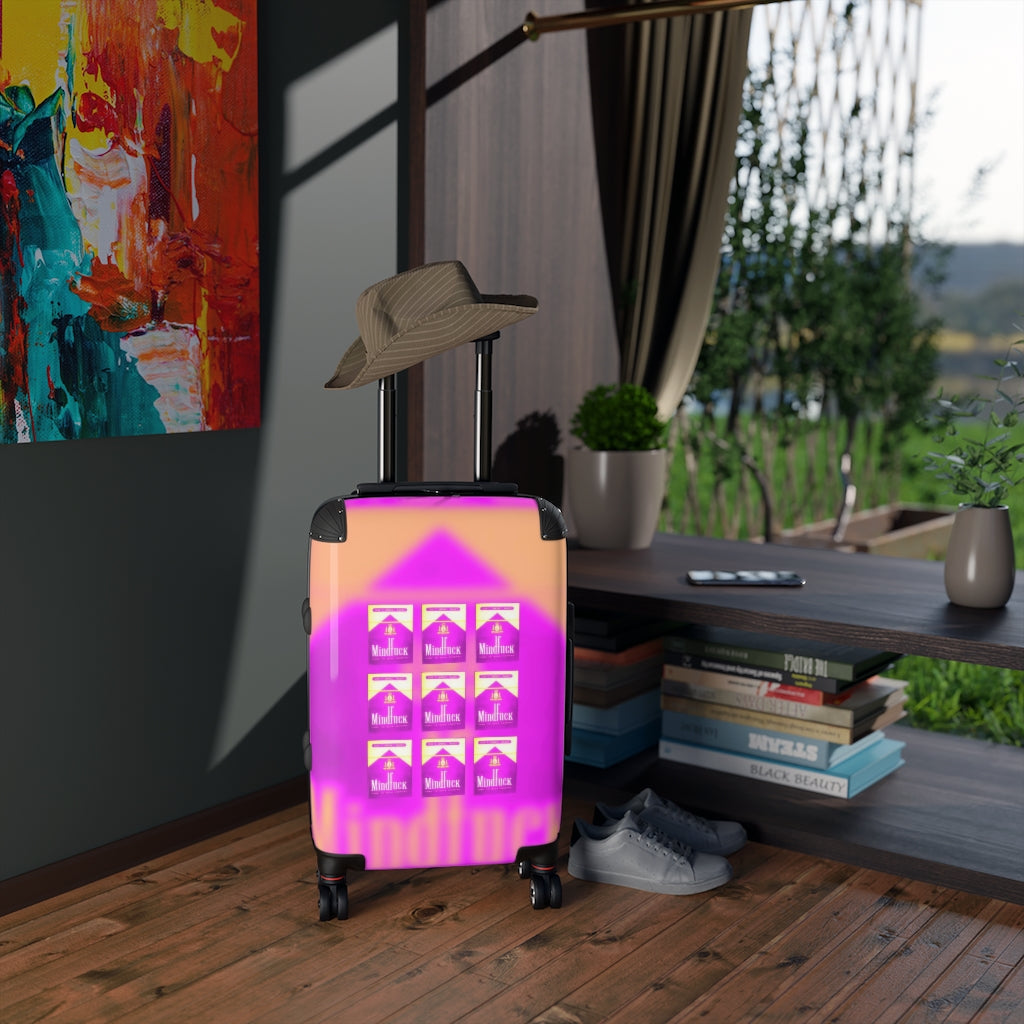 Geotrott Dont Smoke Rave Mindfuck Come To Nasa Country Nightclub Flyer Grid Pink Cabin Suitcase Extended Storage Adjustable Telescopic Handle Double Wheeled Polycarbonate Hard-Shell Built-In Lock