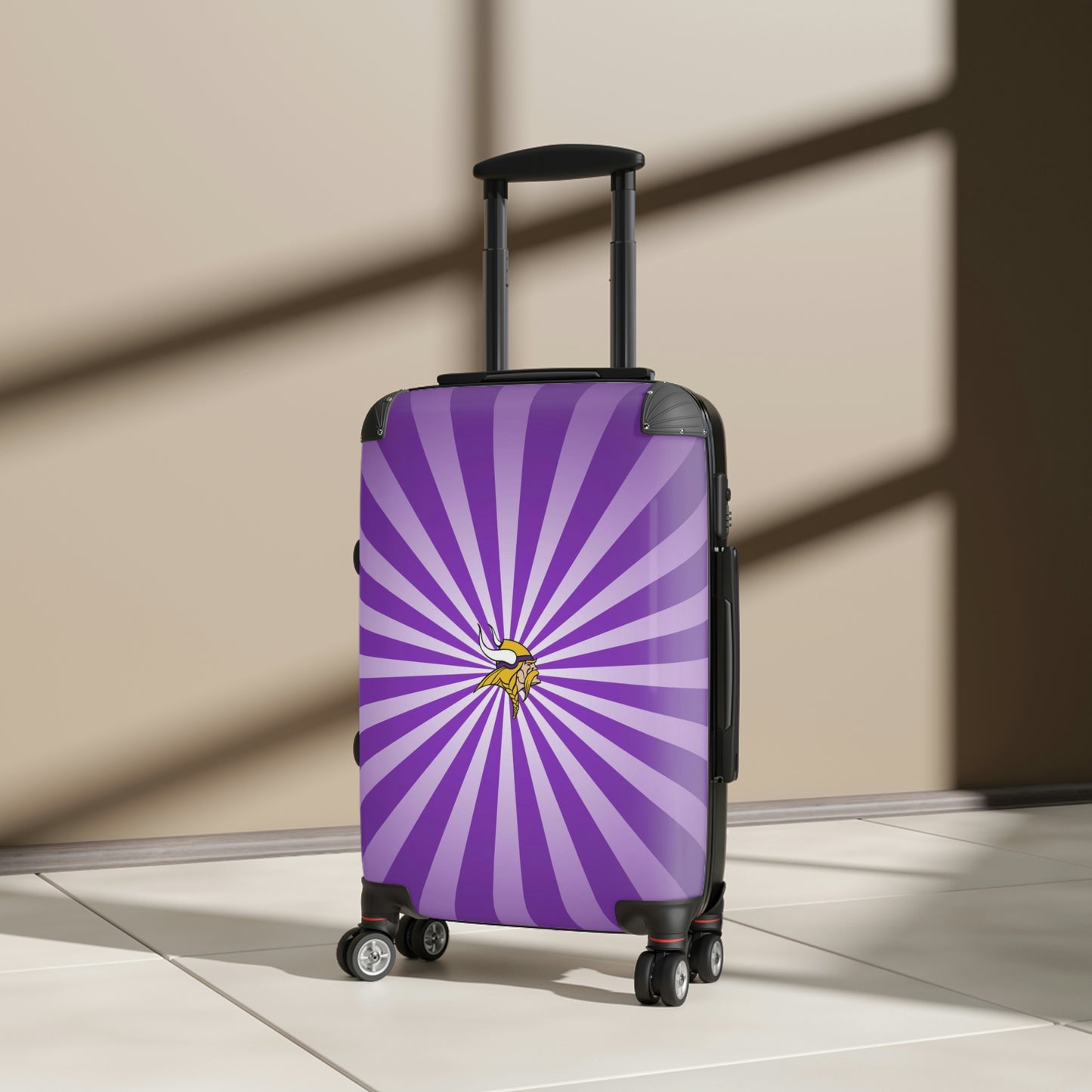 Geotrott Minesota Vikings National Football League NFL Team Logo Cabin Suitcase Rolling Luggage Checking Bag-Bags-Geotrott