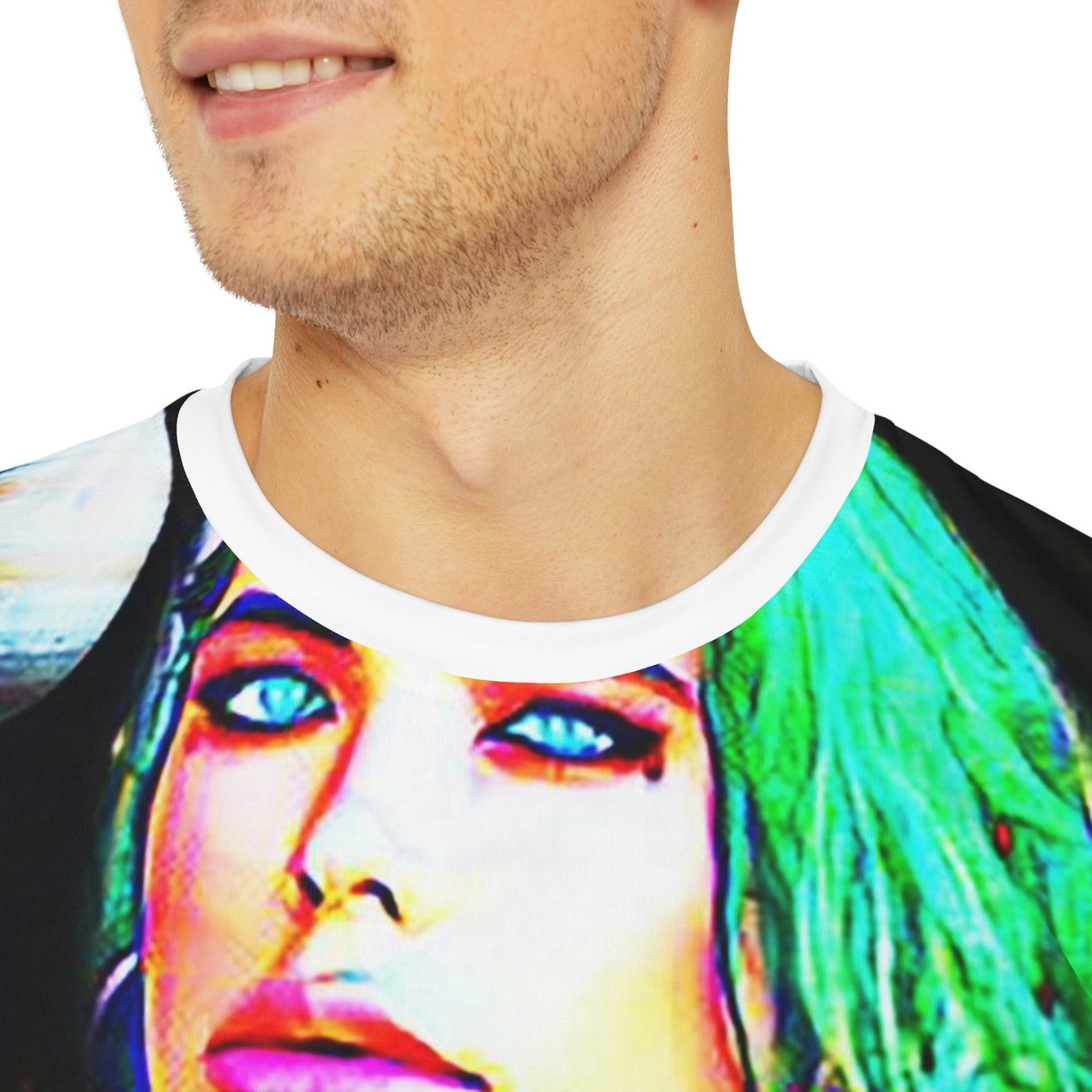 Copy Of Copy Of Copy Of Copy Of Copy Of Eddy Bogaert Graffiti Bieber Statue Of Liberty Art Men'S Polyester Tee (Aop)