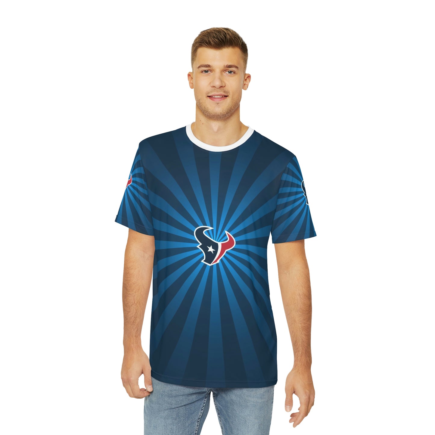Geotrott Nfl Houston Texans Men'S Polyester All Over Print Tee T-Shirt