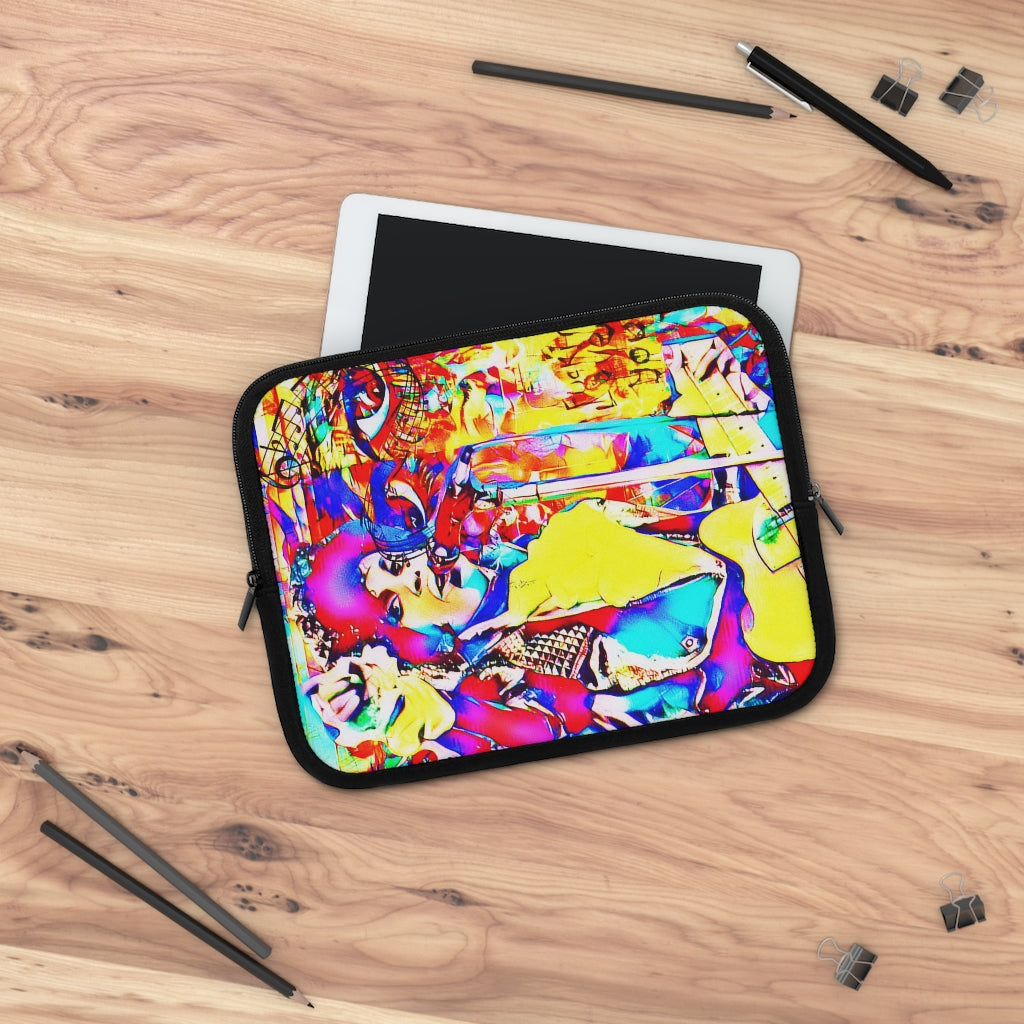 Getrott Graffiti of Prince Pattern Eddy Bogaert Laptop Sleeve-Laptop Sleeve-Geotrott