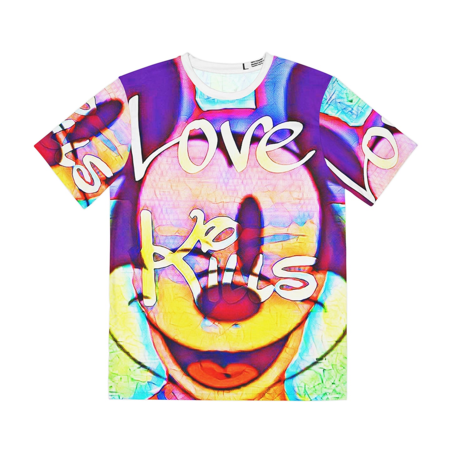Copy Of Copy Of Copy Of Copy Of Eddy Bogaert Graffiti Bieber Statue Of Liberty Art Men'S Polyester Tee (Aop)