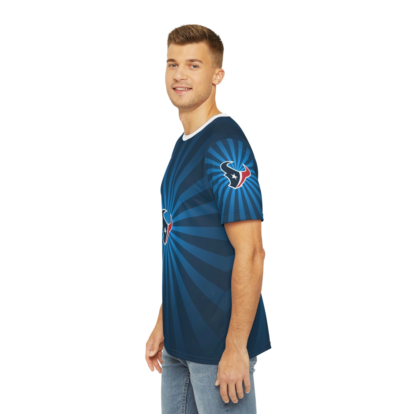 Geotrott Nfl Houston Texans Men'S Polyester All Over Print Tee T-Shirt