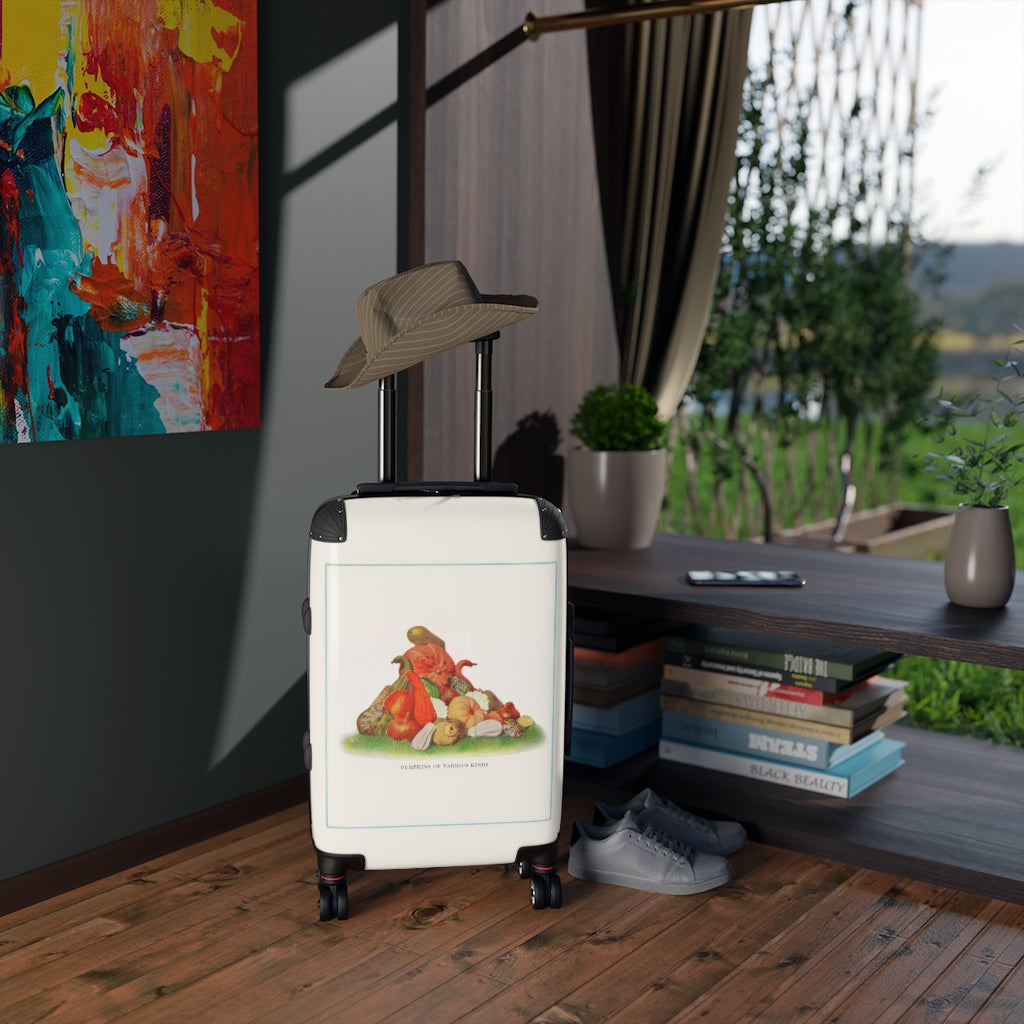 Getrott Pumpkins of Various Kinds Farm Collection Cabin Suitcase Inner Pockets Extended Storage Adjustable Telescopic Handle Inner Pockets Double wheeled Polycarbonate Hard-shell Built-in Lock