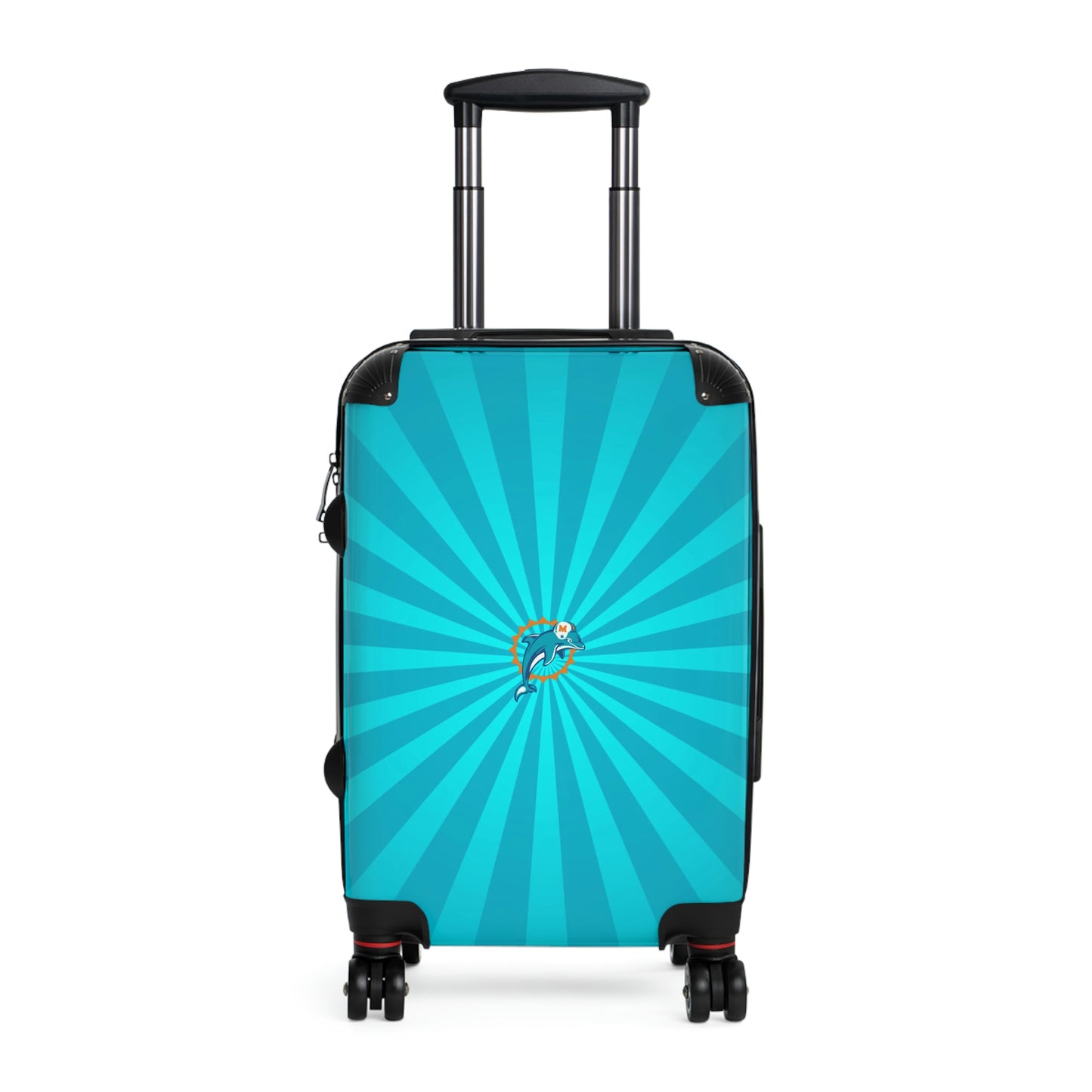 Geotrott Miami Dolphins National Football League Nfl Team Logo Cabin Suitcase Rolling Luggage Checking Bag