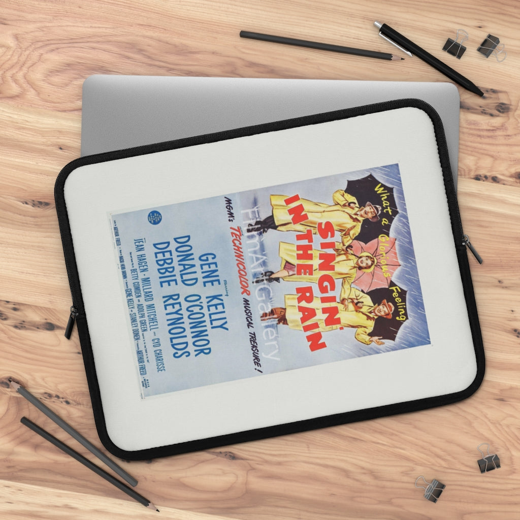 Geotrott Singin In The Rain Movie Poster White Laptop Sleeve