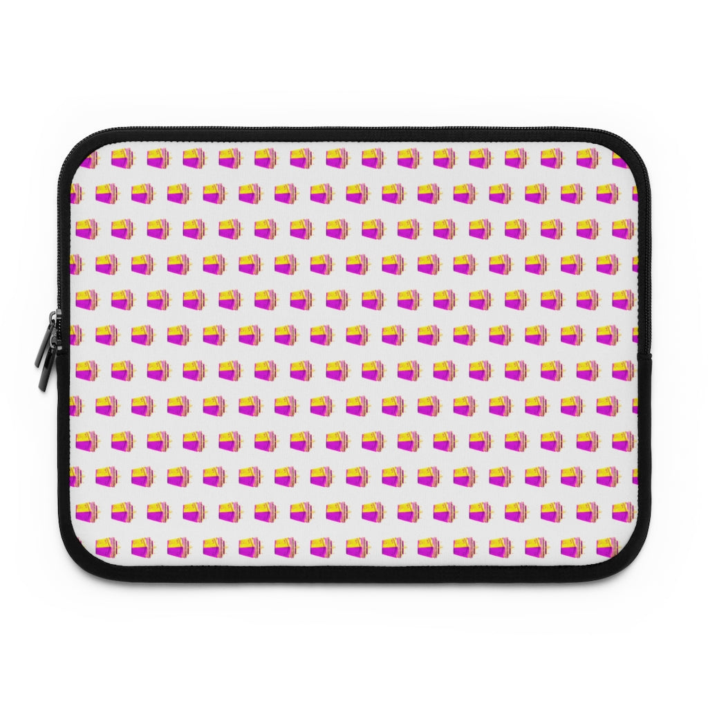 Geotrott Pink Cruise Ships Pattern White Laptop Sleeve