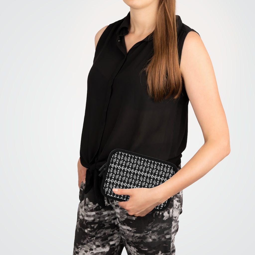 Geotrott Black White Goldfish Pattern Black Laptop Sleeve
