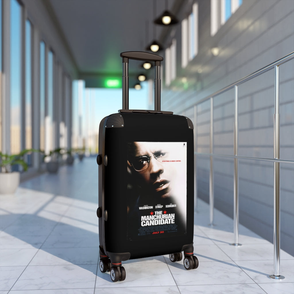 Geotrott The Manchurian Candidate Movie Poster Collection Cabin Suitcase Extended Storage Adjustable Telescopic Handle Double Wheeled Polycarbonate Hard-Shell Built-In Lock