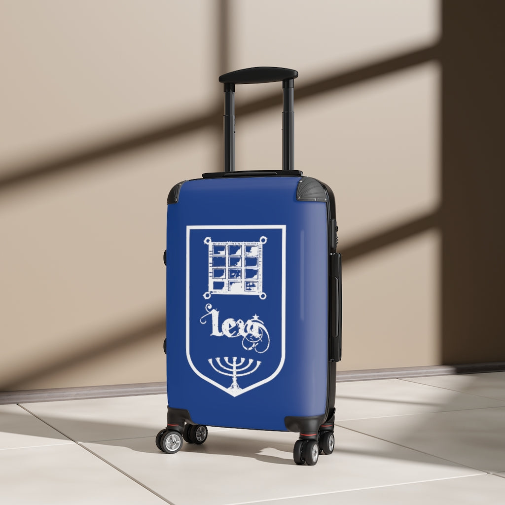 Getrott Tribes of Israel Levi Blue Cabin Suitcase Extended Storage Adjustable Telescopic Handle Double wheeled Polycarbonate Hard-shell Built-in Lock-Bags-Geotrott