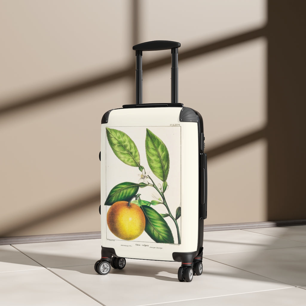 Getrott Wild Orange Citrus Vulgaris Farm Collection Cabin Suitcase Extended Storage Adjustable Telescopic Handle Double wheeled Polycarbonate Hard-shell Built-in Lock-Bags-Geotrott