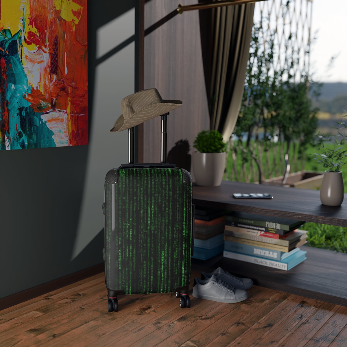 Geotrott The Matrix Reloaded Resurrections Revolutions Trilogy Matrixmovies Glitch In The Matrix Animatrix Keanu Reeves World Classic Poster Black Cabin Suitcase Carry-On Travel Check Luggage 4-Wheel Spinner Suitcase Bag Multiple Colors And Sizes