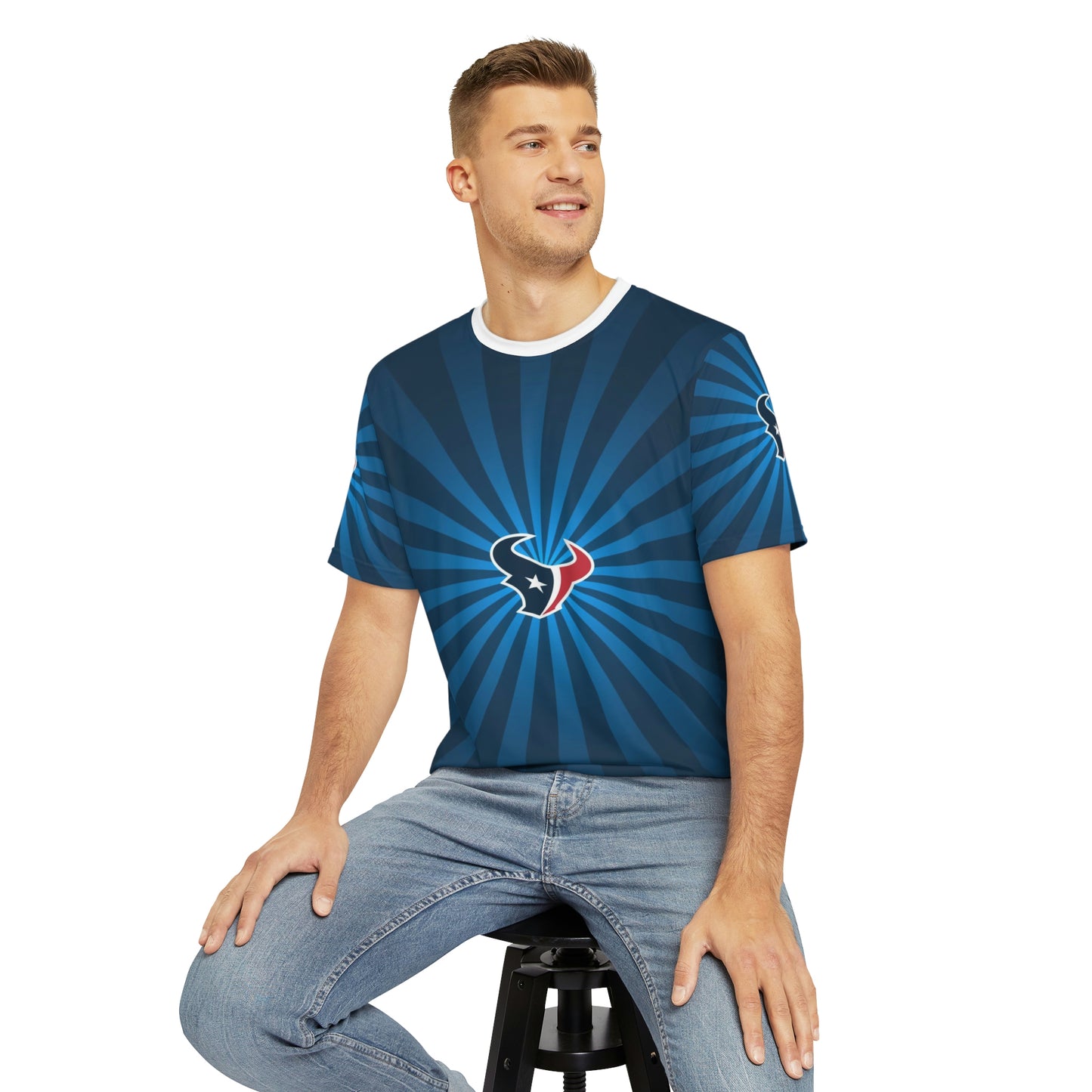 Geotrott Nfl Houston Texans Men'S Polyester All Over Print Tee T-Shirt