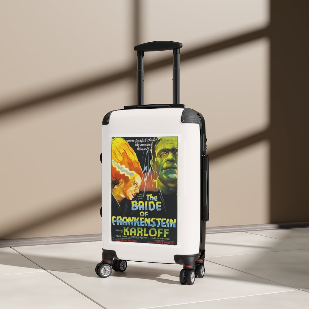 Geotrott The Bride of Frankestein Karloff Movie Poster Collection Cabin Suitcase Extended Storage Adjustable Telescopic Handle Double wheeled Polycarbonate Hard-shell Built-in Lock-Bags-Geotrott
