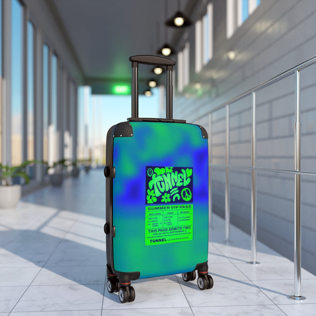 Geotrott Tunnel Nightclub Chelsea Nyc Summer Vip Pass Blue Nigtlife Cabin Suitcase Extended Storage Adjustable Telescopic Handle Double Wheeled Polycarbonate Hard-Shell Built-In Lock