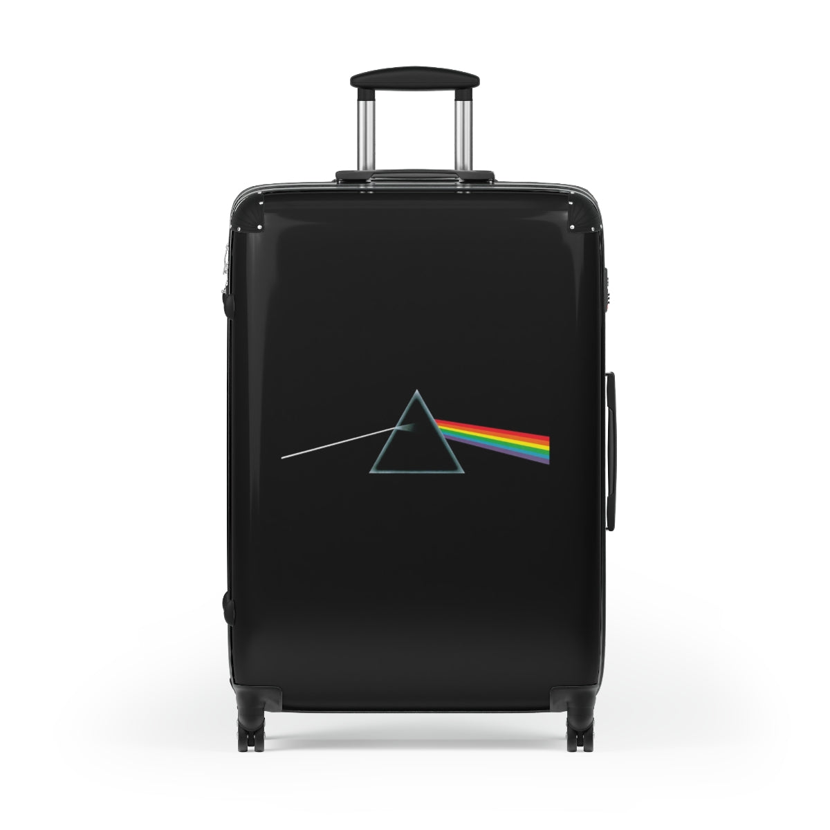 Geotrott Pink Floyd Album Cover Black Cabin Suitcase Extended Storage Adjustable Telescopic Handle Double Wheeled Polycarbonate Hard Shell Built In Lock