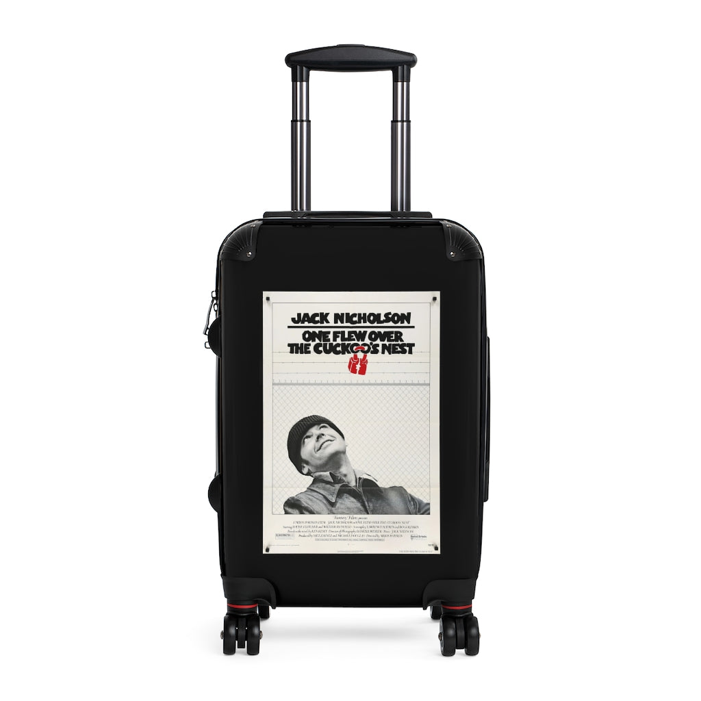 Geotrott One Flew Over The Cuckos Nest Movie Poster Collection Cabin Suitcase Extended Storage Adjustable Telescopic Handle Double Wheeled Polycarbonate Hard-Shell Built-In Lock