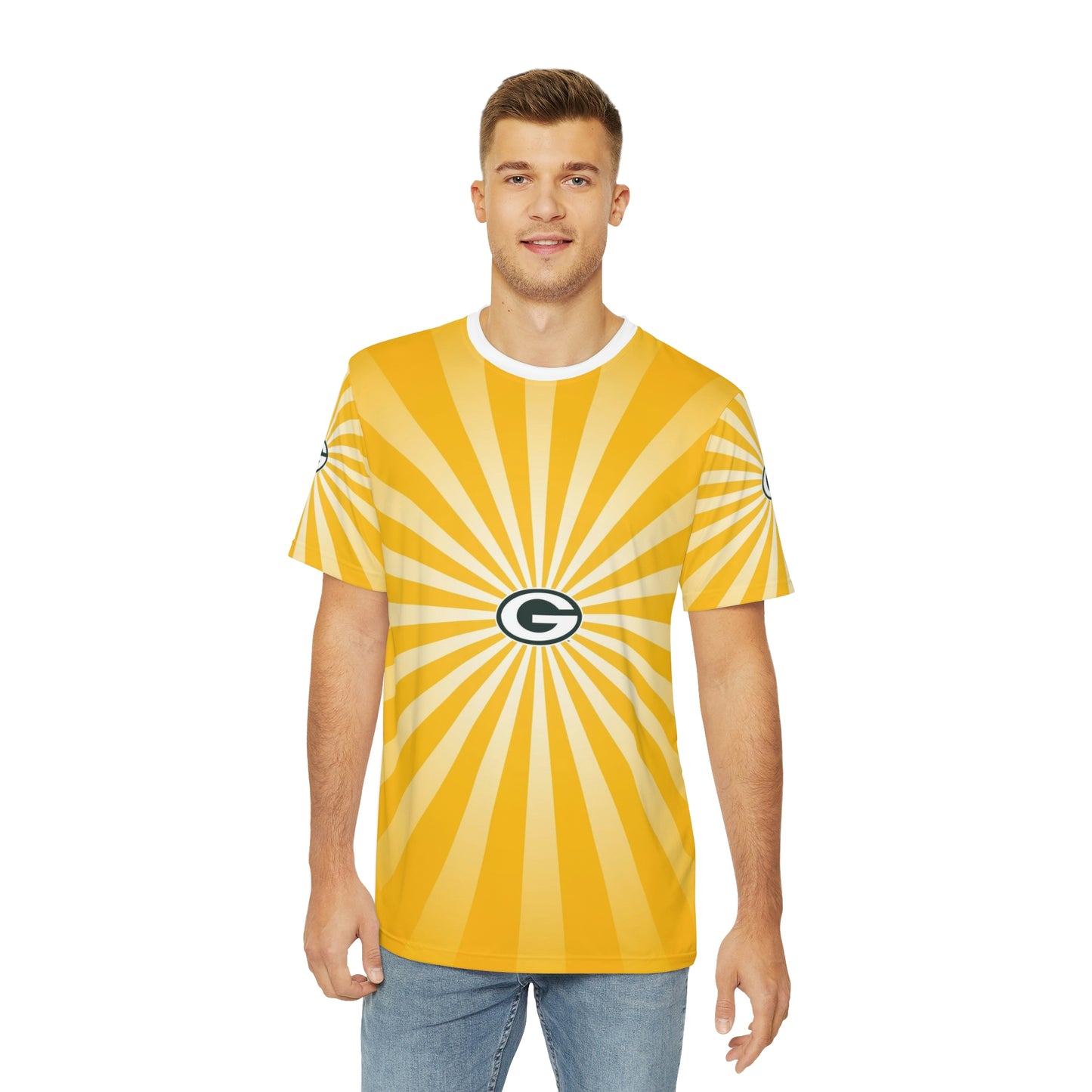 Geotrott Nfl Green Bay Packers Men'S Polyester All Over Print Tee T-Shirt