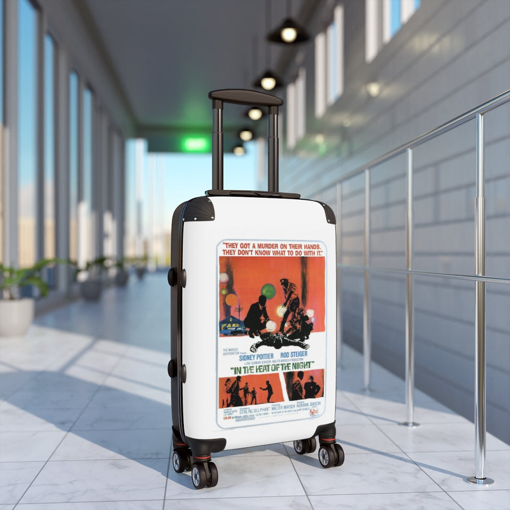 Geotrott In The Heat Of The Night Movie Poster Collection Cabin Suitcase Extended Storage Adjustable Telescopic Handle Double Wheeled Polycarbonate Hard-Shell Built-In Lock