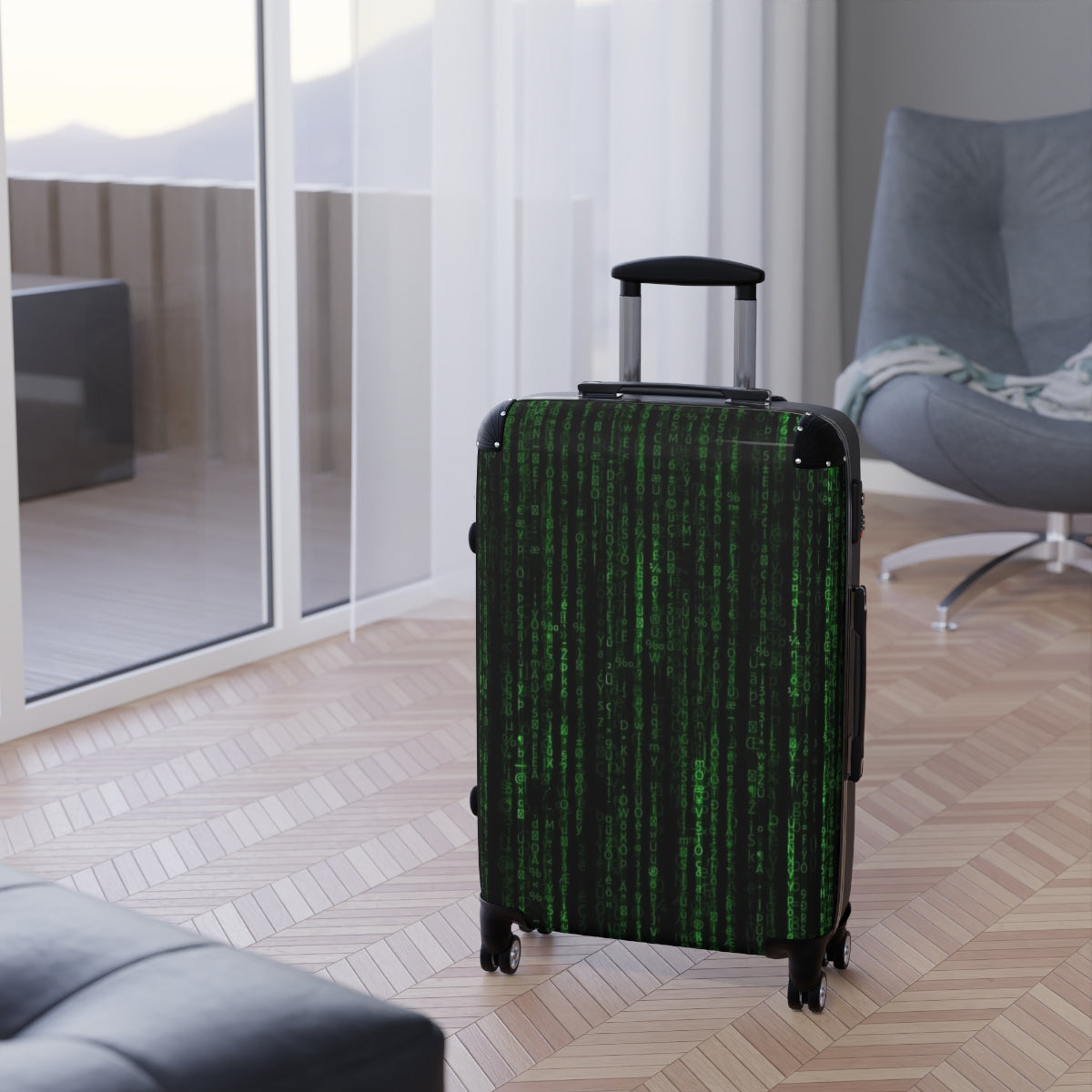 Geotrott The Matrix Reloaded Resurrections Revolutions Trilogy Matrixmovies Glitch In The Matrix Animatrix Keanu Reeves World Classic Poster Black Cabin Suitcase Carry-On Travel Check Luggage 4-Wheel Spinner Suitcase Bag Multiple Colors And Sizes