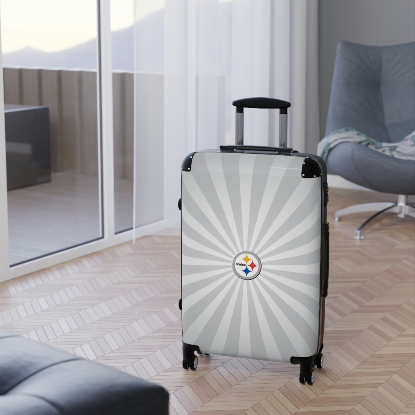 Geotrott Pittsburgh Steelers National Football League Nfl Team Logo Cabin Suitcase Rolling Luggage Checking Bag
