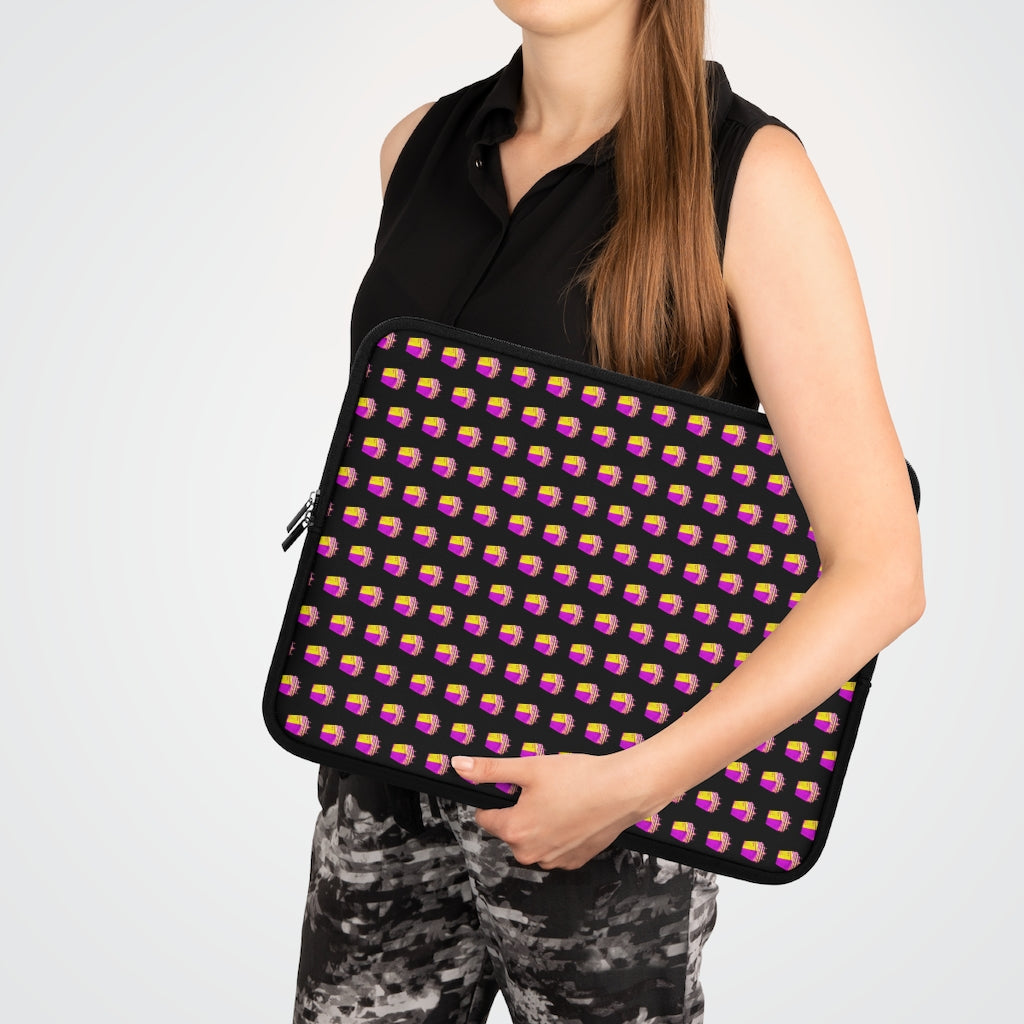 Getrott Pink Cruise Ships Pattern White Laptop Sleeve-Laptop Sleeve-Geotrott
