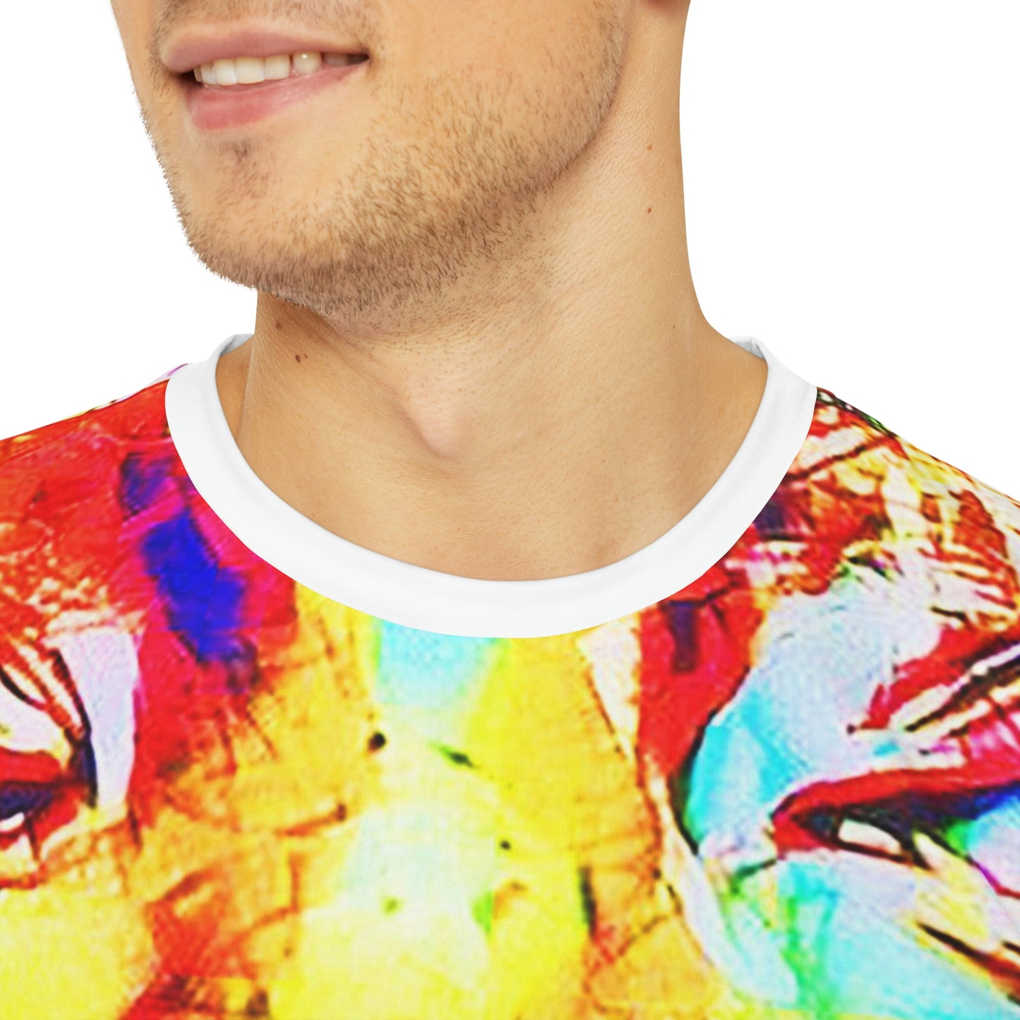 Copy of Copy of Copy of Copy of Copy of Copy of Eddy Bogaert Graffiti Bieber Statue of Liberty Art Men's Polyester Tee (AOP)-All Over Prints-Geotrott