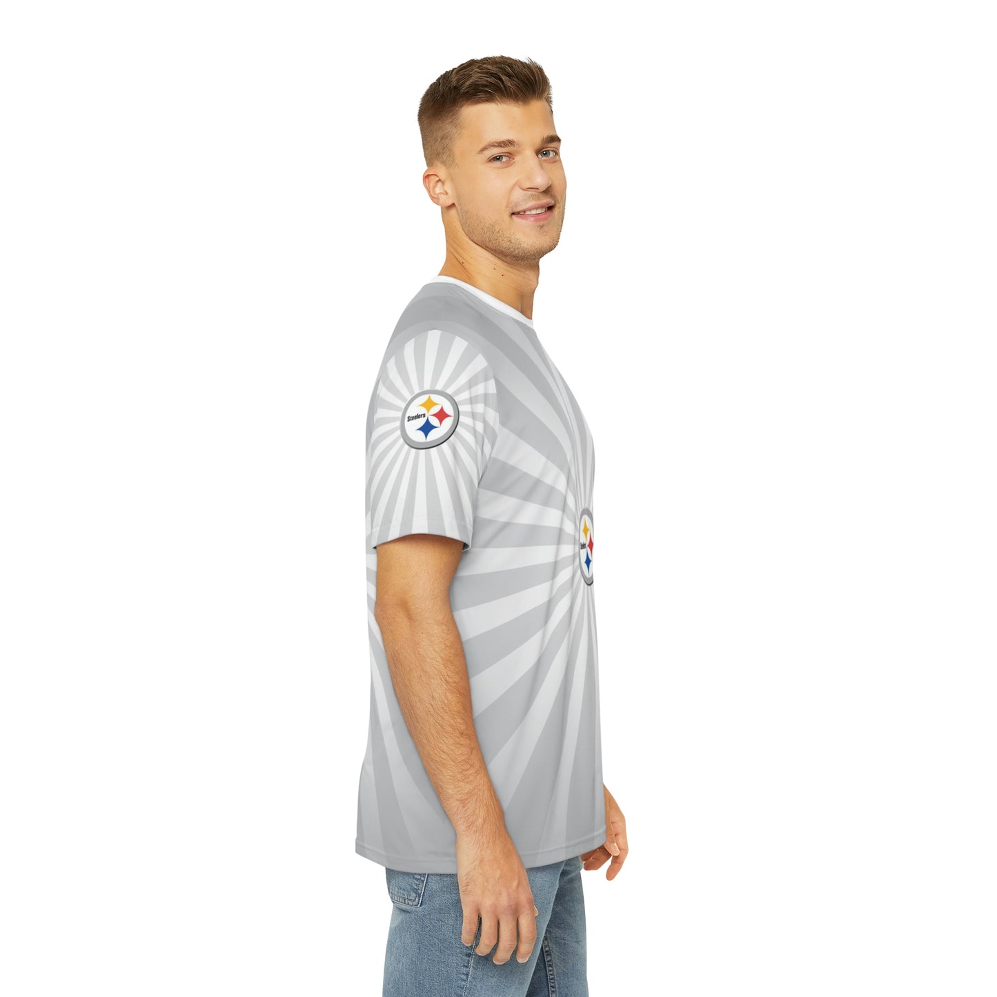 Geotrott NFL Pittsburgh Steelers Men's Polyester All Over Print Tee T-Shirt-All Over Prints-Geotrott